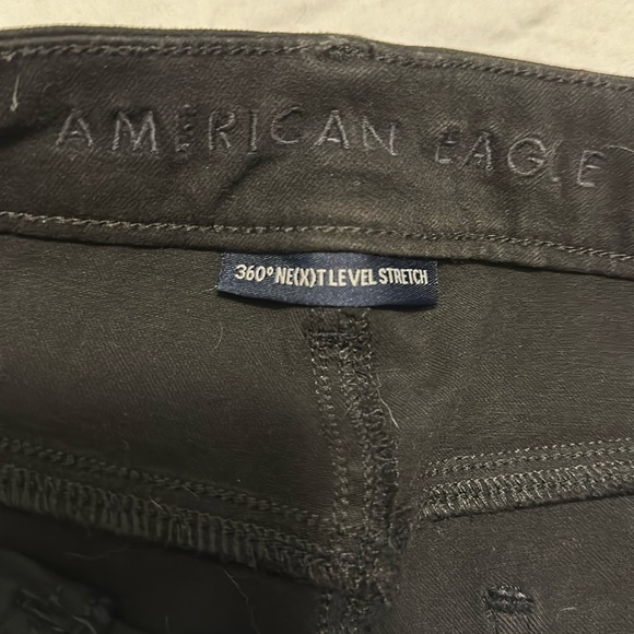 Black American Eagle, 360 next level stretch jeans with side side lace up - Picture 4 of 5